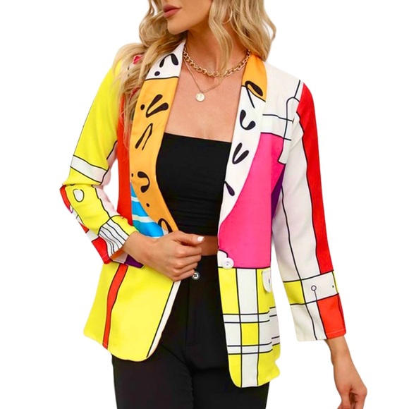 Suvimuga Abstract Blazer - Picture 2 of 12